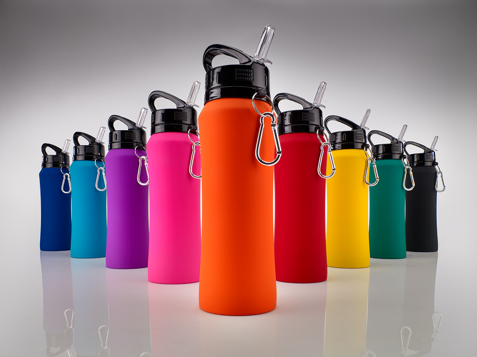 Promotional PAINTURISSIMO WATER BOTTLE WITH METAL HOOK 700ML