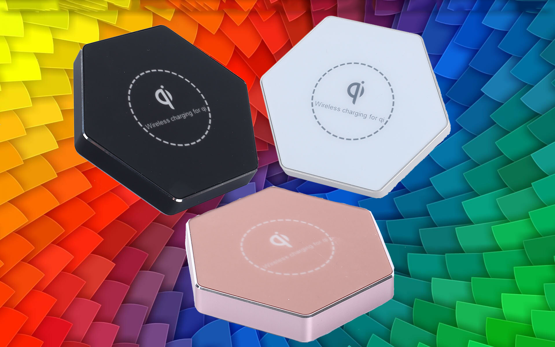 Business Wireless Qi charger hexagone