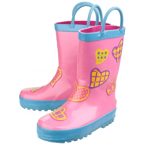 Children Hearts Wellington Boots